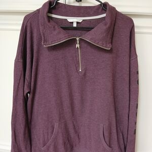 Victoria's Secret Plum Half-Zip Hoodie